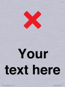 Custom plain background, red cross sign